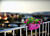 Balkónový květináč Balconia OVI na zábradlí 60 cm tyrkys
